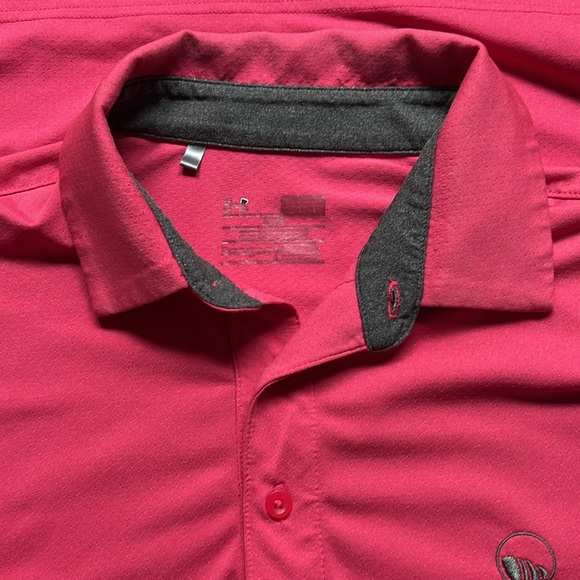 Mens Under Armour HeatGear Performance Golf Polo Shirt Pink - Picture 4 of 4